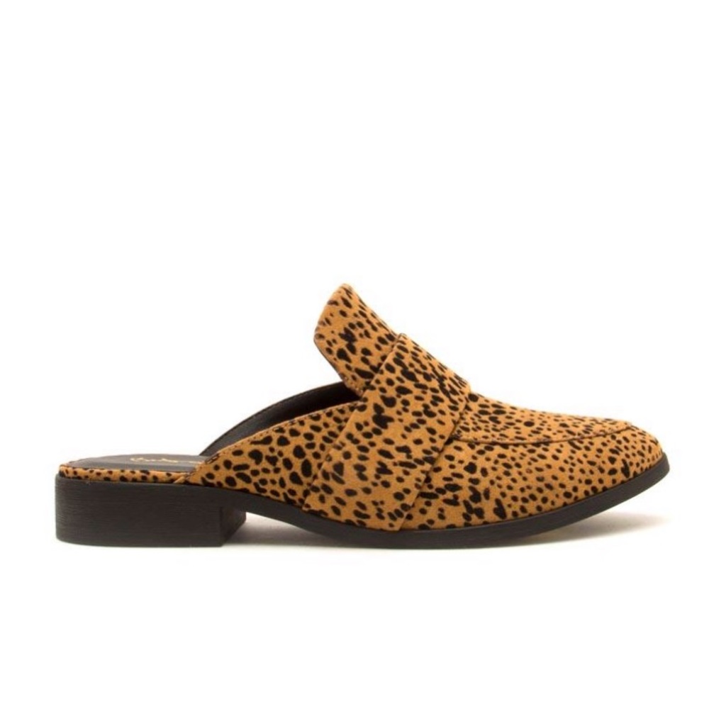 Camel Black Leopard Mule sz.8